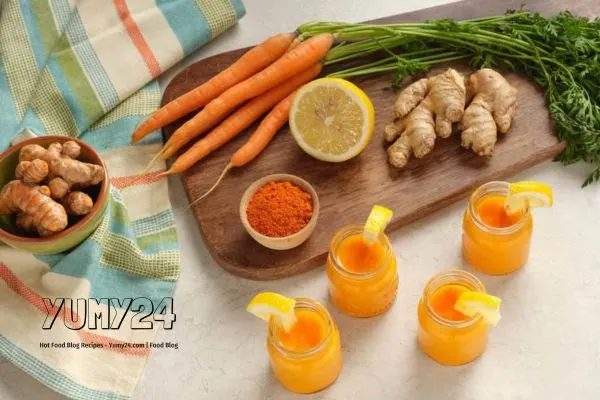 Carrot Turmeric Ginger Juice Refreshing Anti-Inflammatory