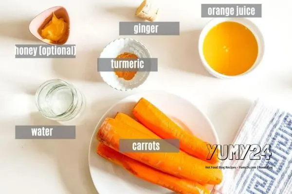 Carrot Turmeric Ginger Juice Refreshing Anti-Inflammatory