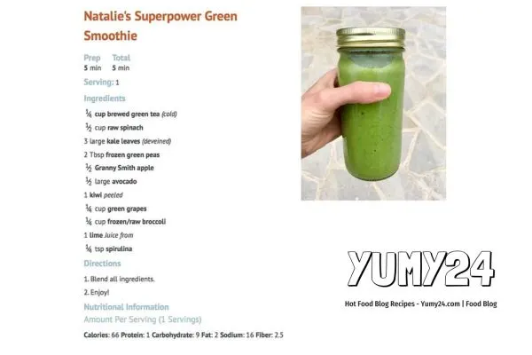 Apple Kiwi Superpower Green Smoothie: Nutrient-Packed