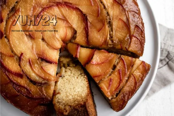 Upside-Down Peach Cornbread Cake Recipe Summer Dessert 2024