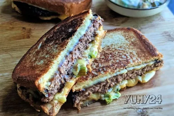 Patty Melts with Charred Scallion Chipotle Mayo Tasty Meals