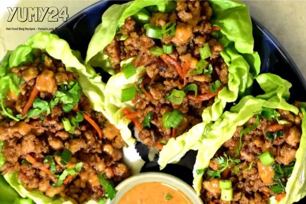 Chicken Lettuce Wraps with Peanut Sauce Healthy Recipe 2024