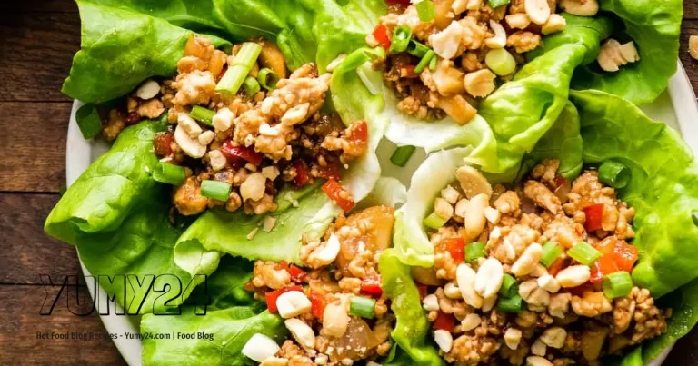 Chicken Lettuce Wraps Recipe with Caramel Sauce At Yumy24